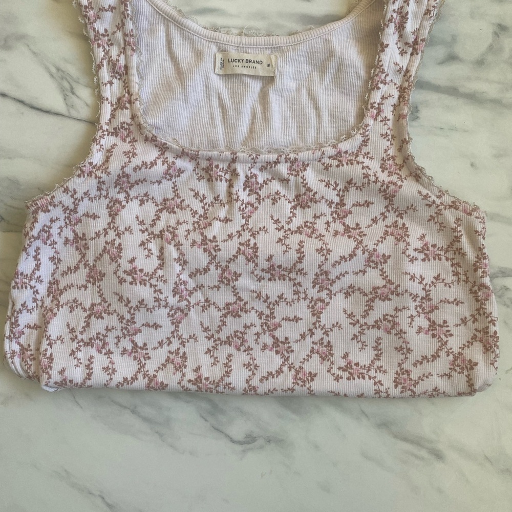 Lucky Brand Touch of Lace Tank Top - Picture 4 of 4